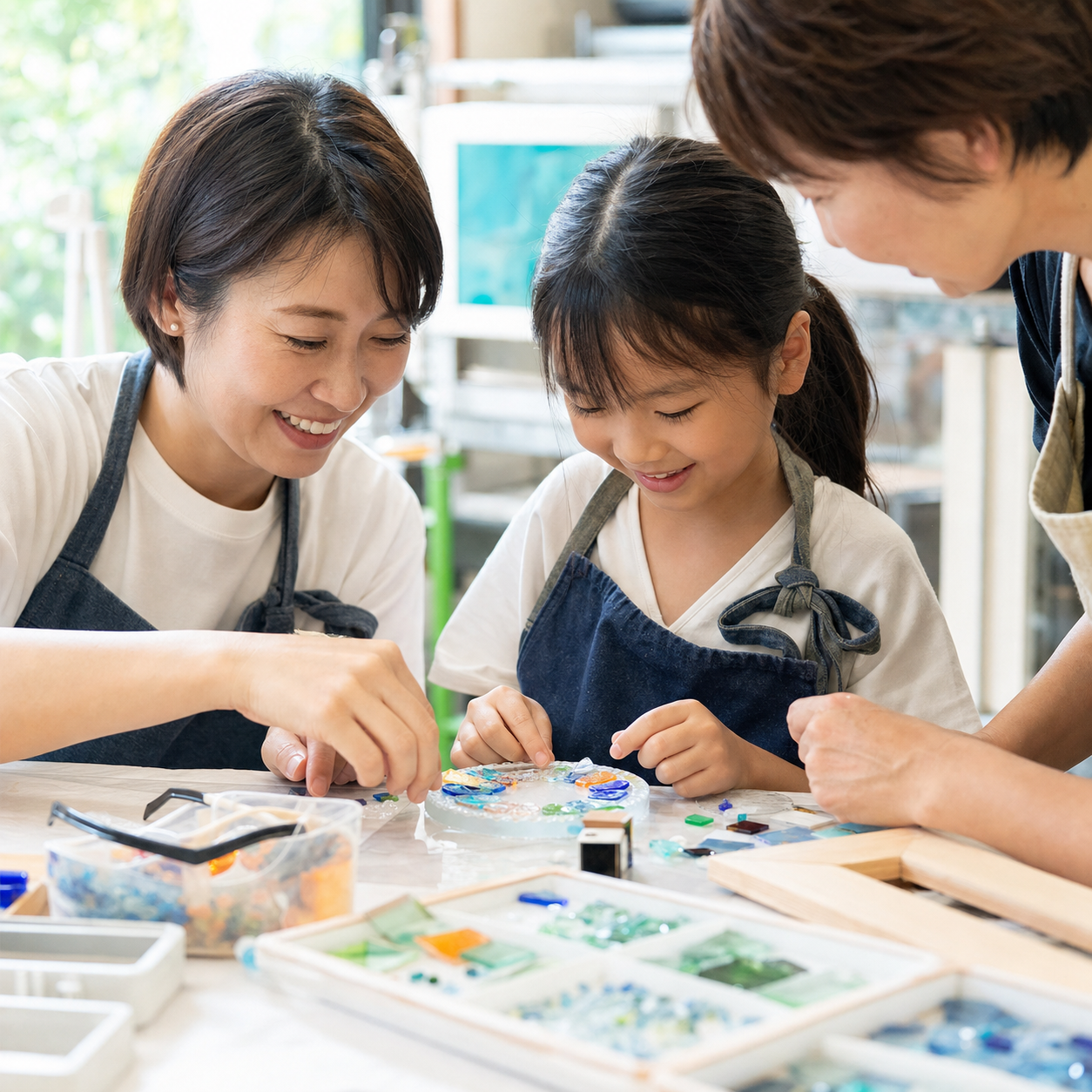 親子ガラスワークショップ